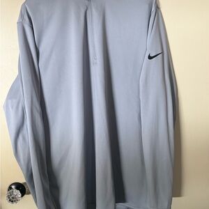 Nike Golf Men's Light Gray Performance 3/4 zip Sweatshirt